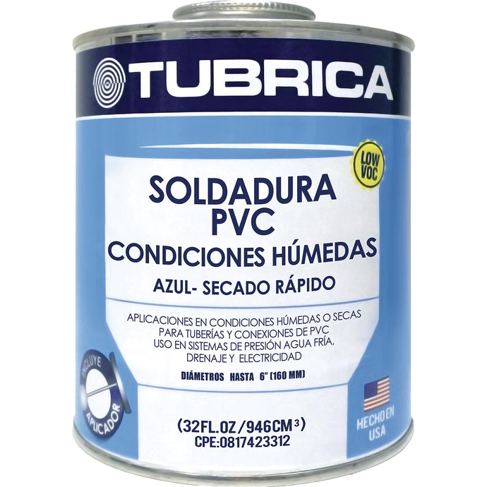 SOLDADURA PVC A.F. 1/4GL AZUL TUBRICA