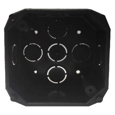 CAJETIN PLASTICO 4X4 CUADRADO 1/2-3/4 NEGRO